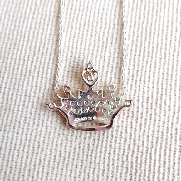 COPY - DISNEY STERLING SILVER AND CZ CROWN NECKLACE - Picture 3 of 7
